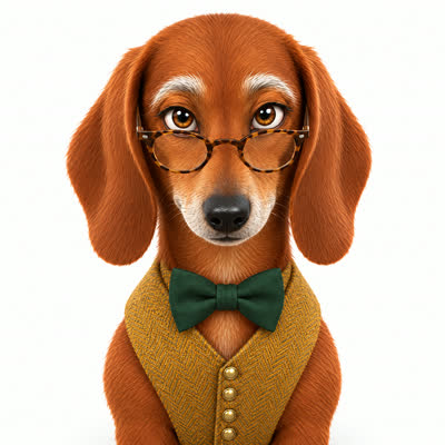 Dr. Noodle looking over his glasses